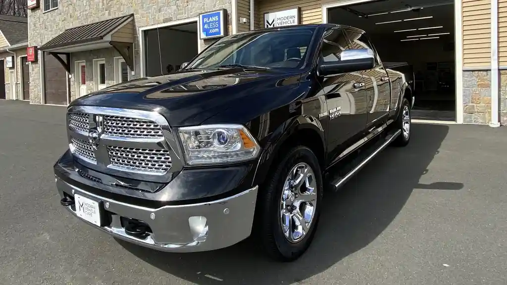 Black Ram 1500 pickup outside the Union City Road building